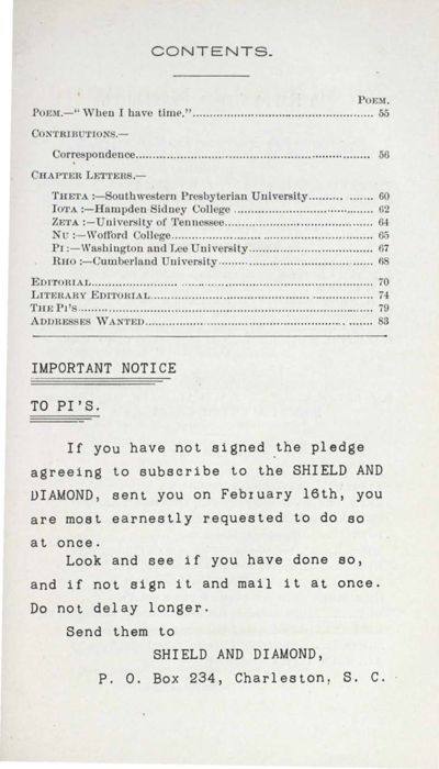 Shield and Diamond, Vol. 3, No. 2, March 1893